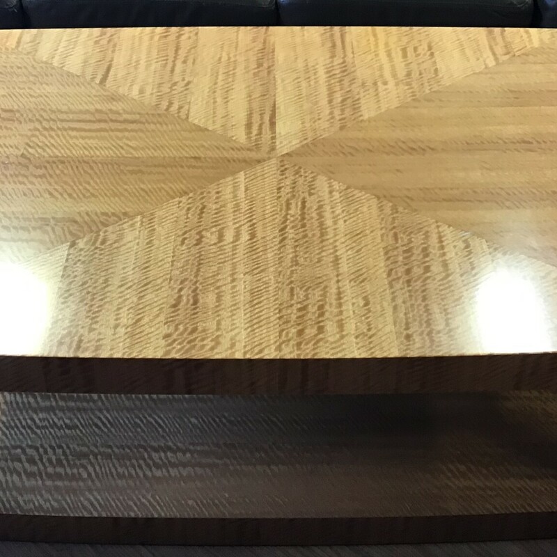 Coffee Table W/ Shelf, Maple, Jimeco
Size:  54in x 39in x 18.5in
