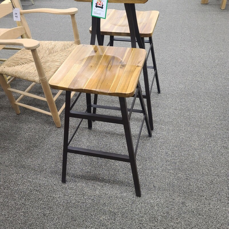 Pair Wood/ Iron Barstools
Call store for details