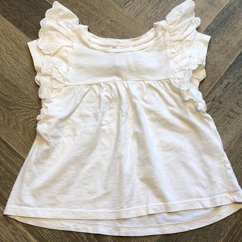 Little Earthling Tee, White, Size: 4-5Y