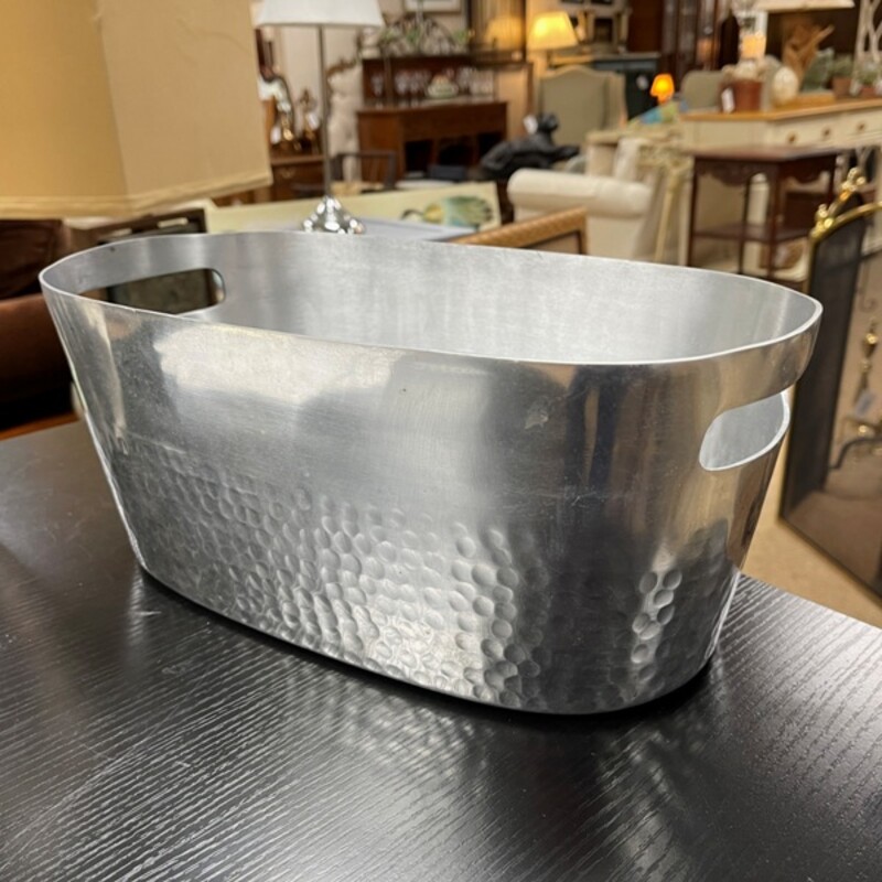 Hammered Pewter Bowl, Size: 15x8x6