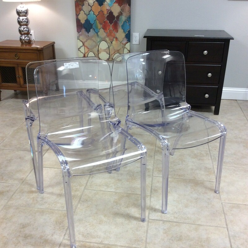 Set/4 Lucite Chairs