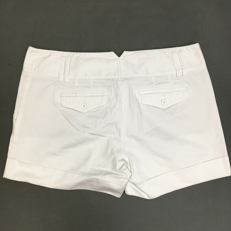 Express Cuffed Shorts, White, Size: 10