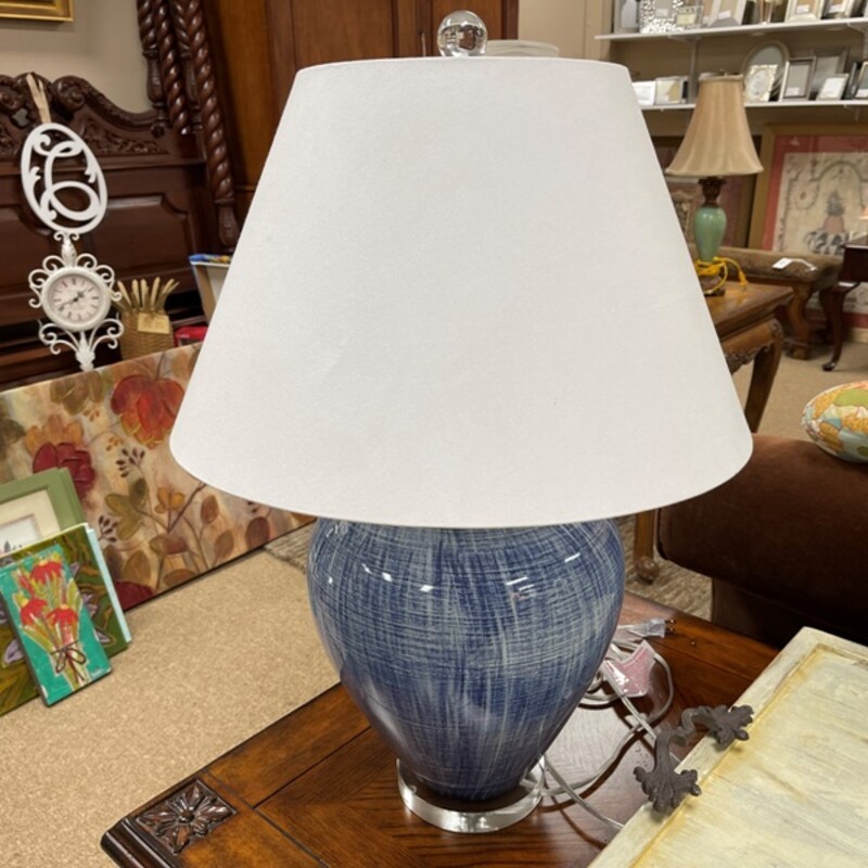Denim Look Ceramic Lamp, Size: 28 Tall