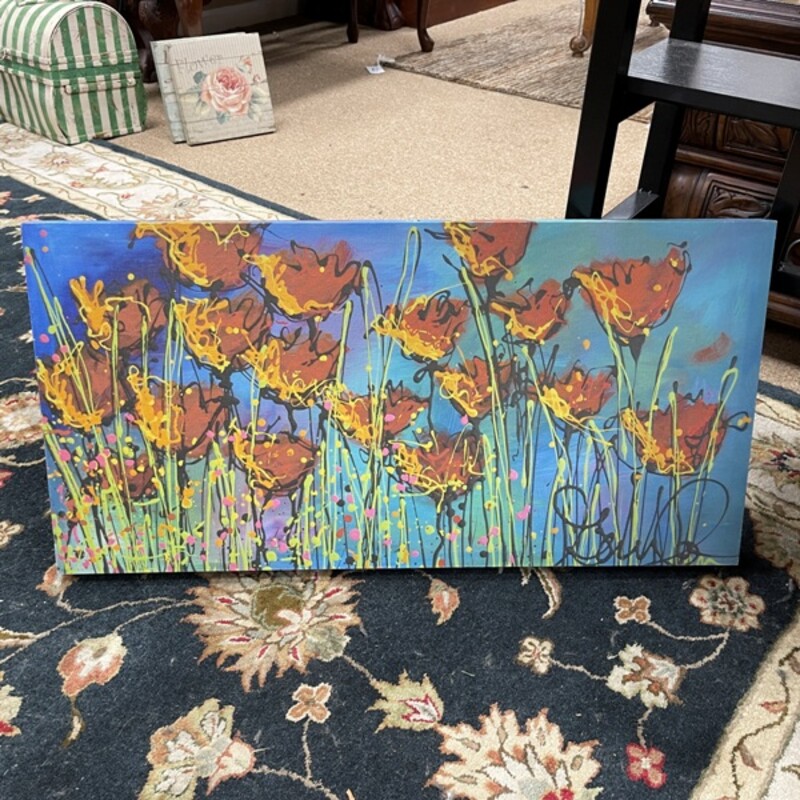 Abstract Tulips Canvas, Size: 30x15