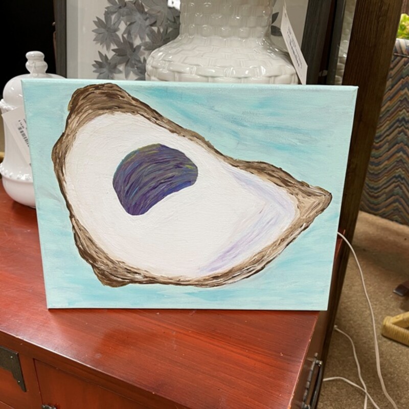 Oyster Shell Canvas, Size: 14x11