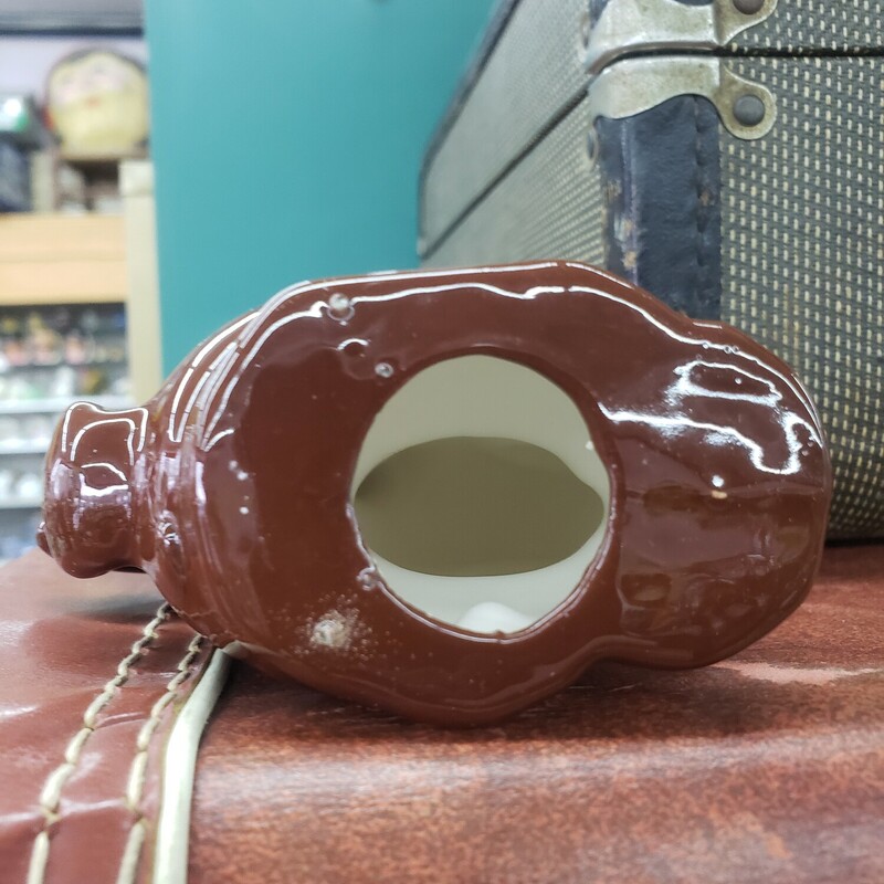 Vtg Ceramic Choc.olate Bunny, Brown, Size: 4.5 In