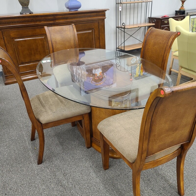 Oval Glass Table W/ 4C
Call store for details