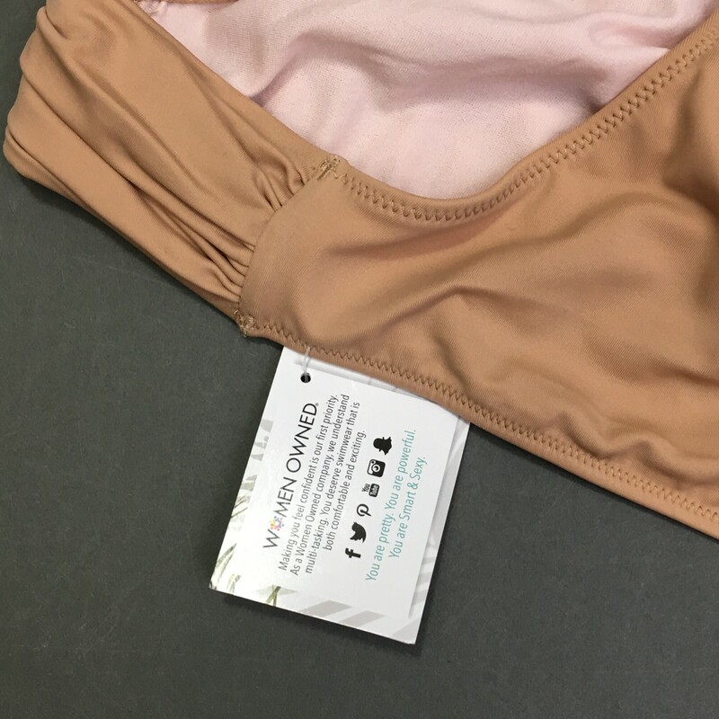 Smart Sexy Bikini Brief, Beige, Size: M. Fully lined new with tags and panty liner. 82% nylon, 18% spandex. Hand wash cold, no bleach, line dry shade. Made in Bangledesh.<br />
2.0 oz