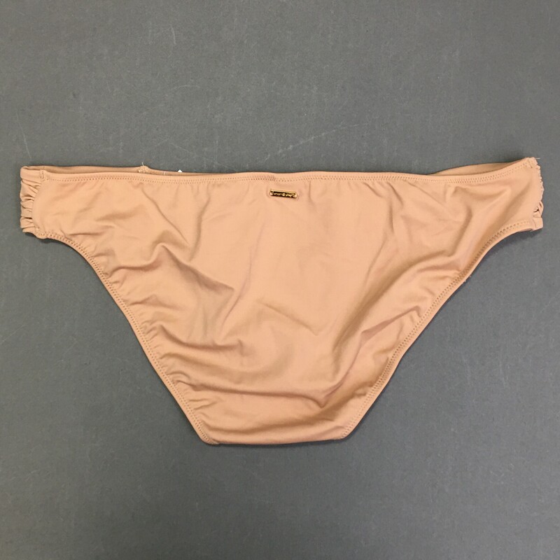 Smart Sexy Bikini Brief, Beige, Size: M. Fully lined new with tags and panty liner. 82% nylon, 18% spandex. Hand wash cold, no bleach, line dry shade. Made in Bangledesh.<br />
2.0 oz