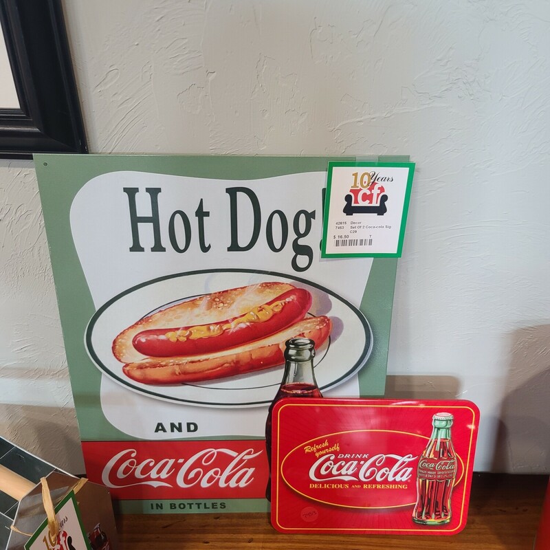 Set Of 2 Coca-cola Signs
Call store for details