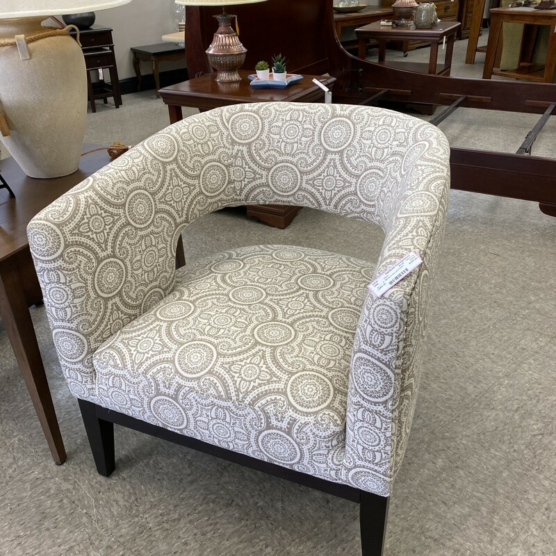 Modern Accent Chair, Beige, Size: 28x31 In