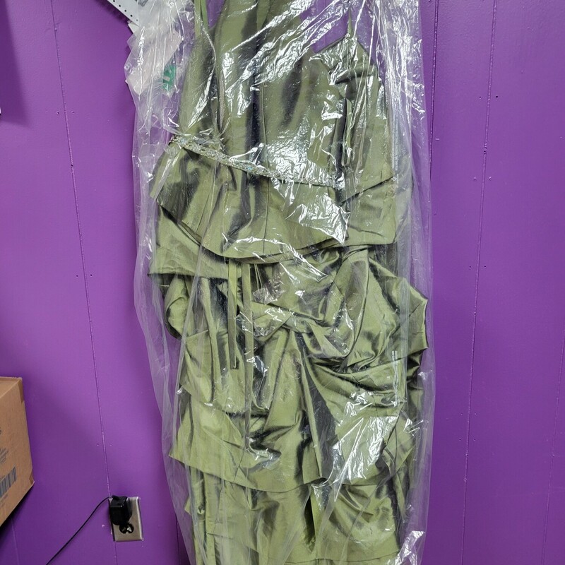 MORI LEE DRESS, GREEN, Size: 8