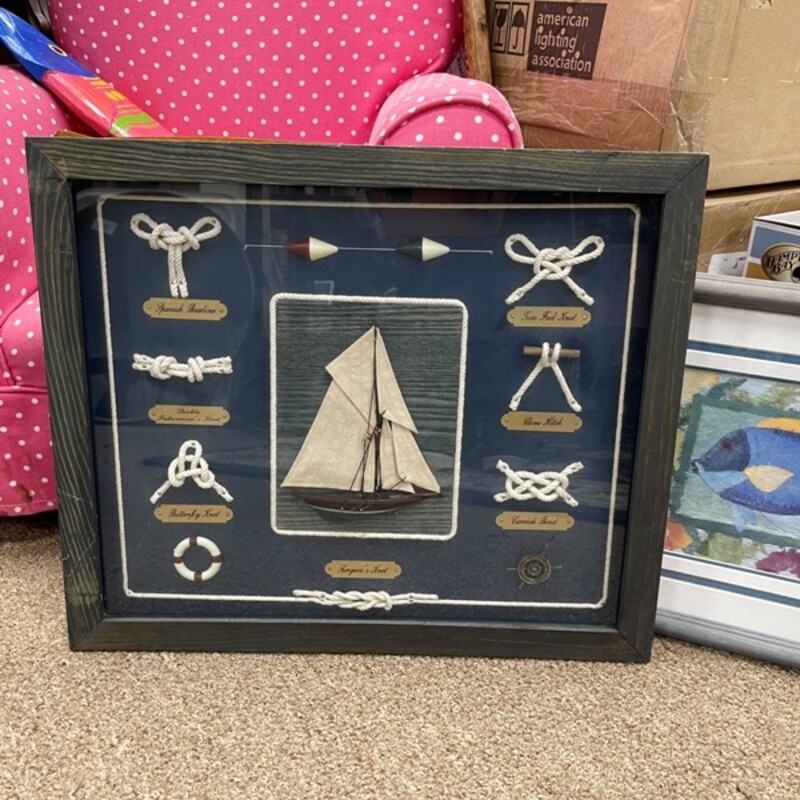Framed Sailing Knots, Size: 18x15