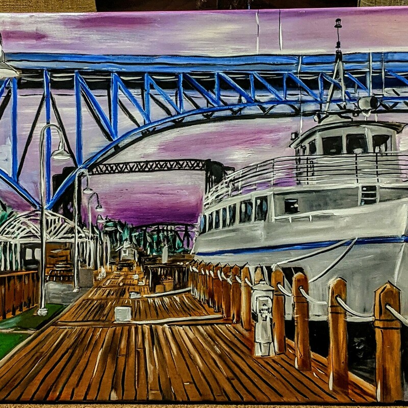 Flats Boat PaintingCanvas