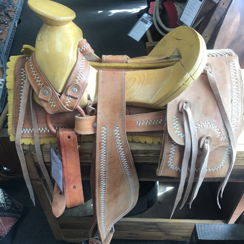 Mexican Charro Saddle, None, Size: 13.5