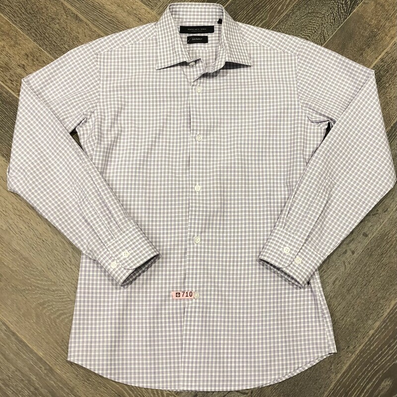 Marc Andrew Dress Shirt, Lavander Check, Size: 12Y