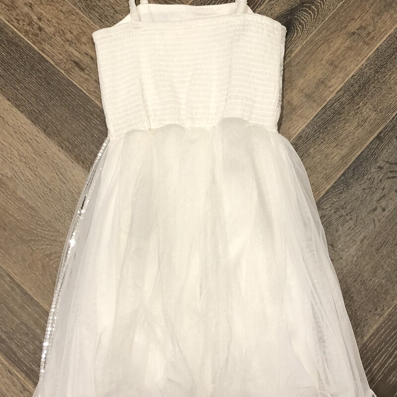 Billieblush Sequins Dress, White, Size: 10Y