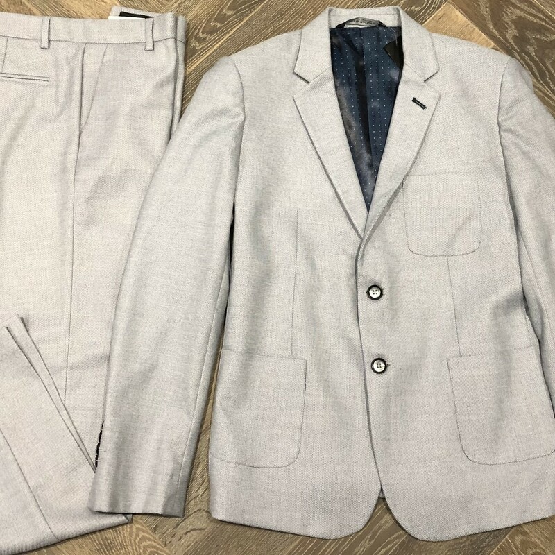 Leo &zachary Suit 2pc, Blue/gre, Size: 18Y