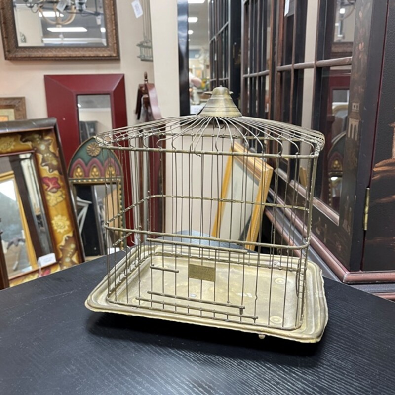 Antique Brass Birdcage, Size: 11x9x11