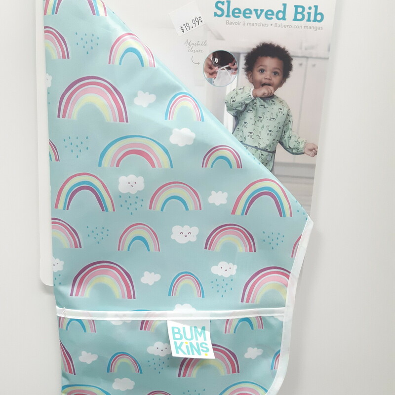 Sleeved Bib Rainbow, 6-24 Mos, Size: Baby