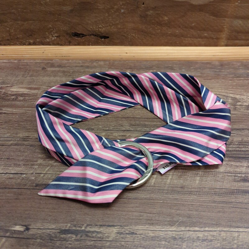 Striped Silk Belt, Pink, Size: Youth L