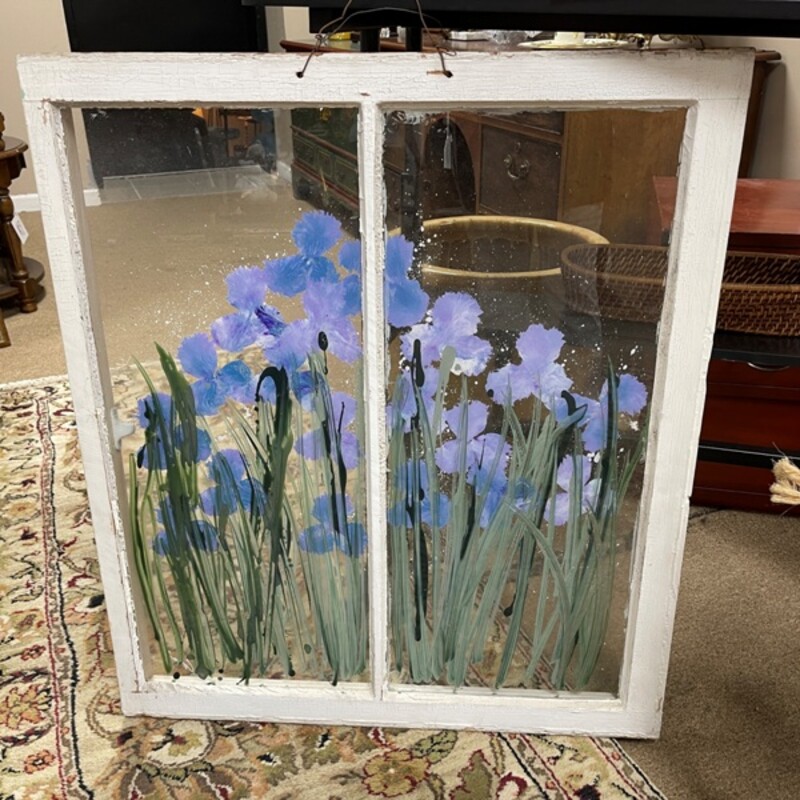 Painted Vintage Window, Size: 29x34