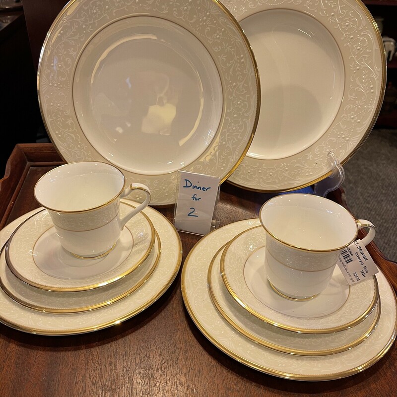Svc For 2 Noritake, Ivory/go, Size: None