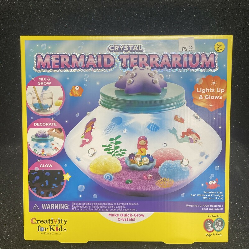 Crystal Mermaid Terrarium, 6+, Size: Create