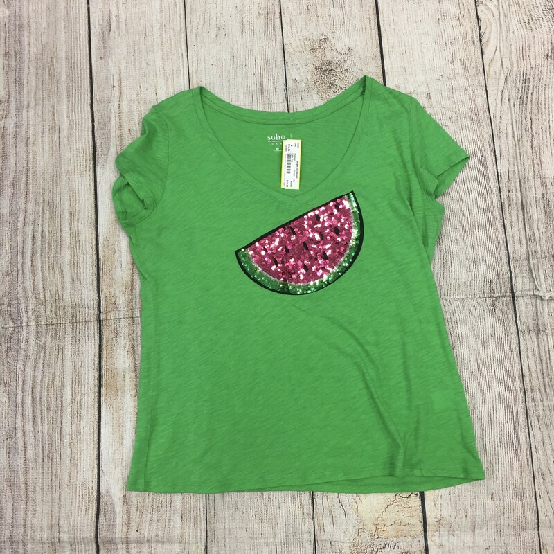 New York and Company Soho Tshirt
Size XL
Green with a sequin watermelon on the front