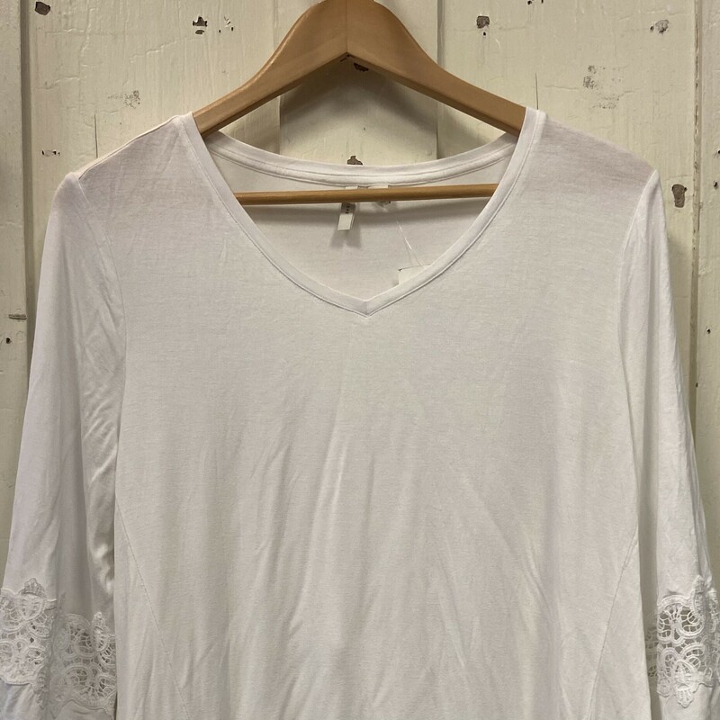 NWT White Lace Flowy Tee