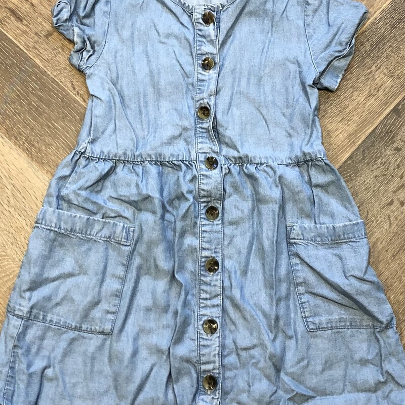 H&M Dress, Blue, Size: 5-6Y