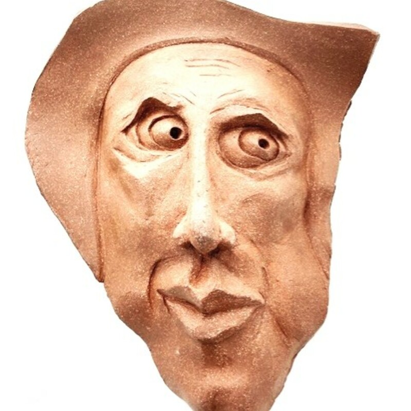 The Inquisitor
William Mulligan
Fired Clay
9.5H  X  8.5 W  X 3D
2lbs
