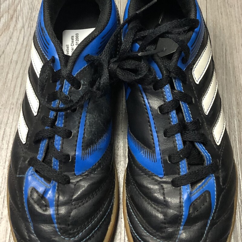 Adidas Soccer Cleats, Black, Size: 1Y
Indoor