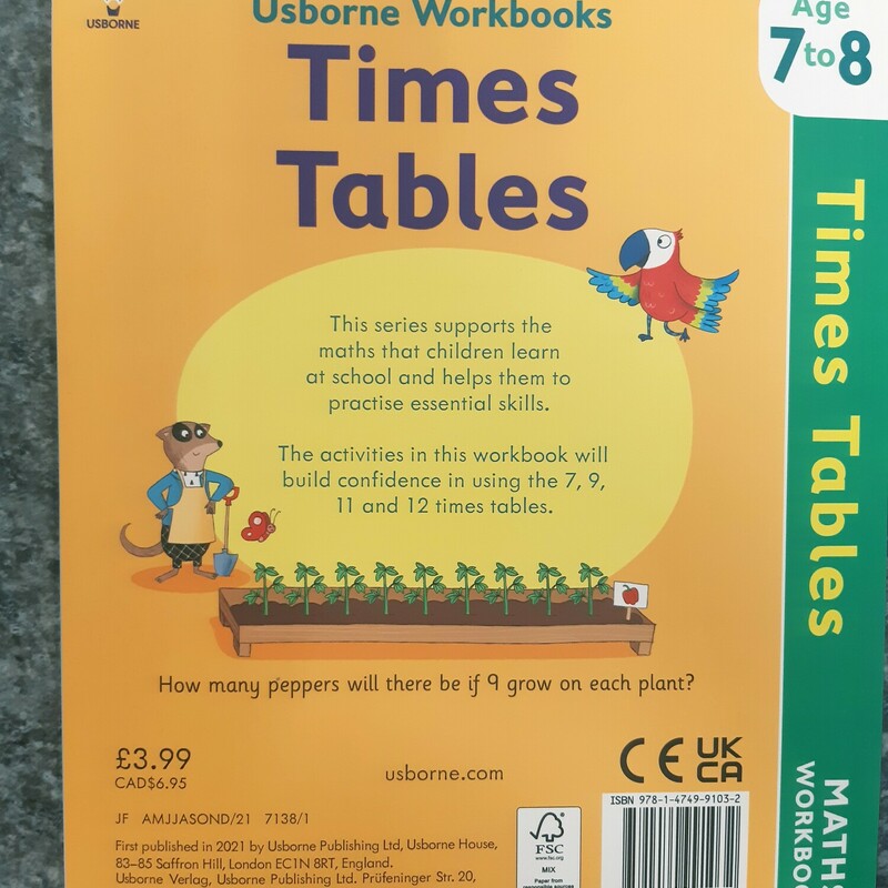 Times Tables Age 6-7, Age 6-7, Size: Workbook