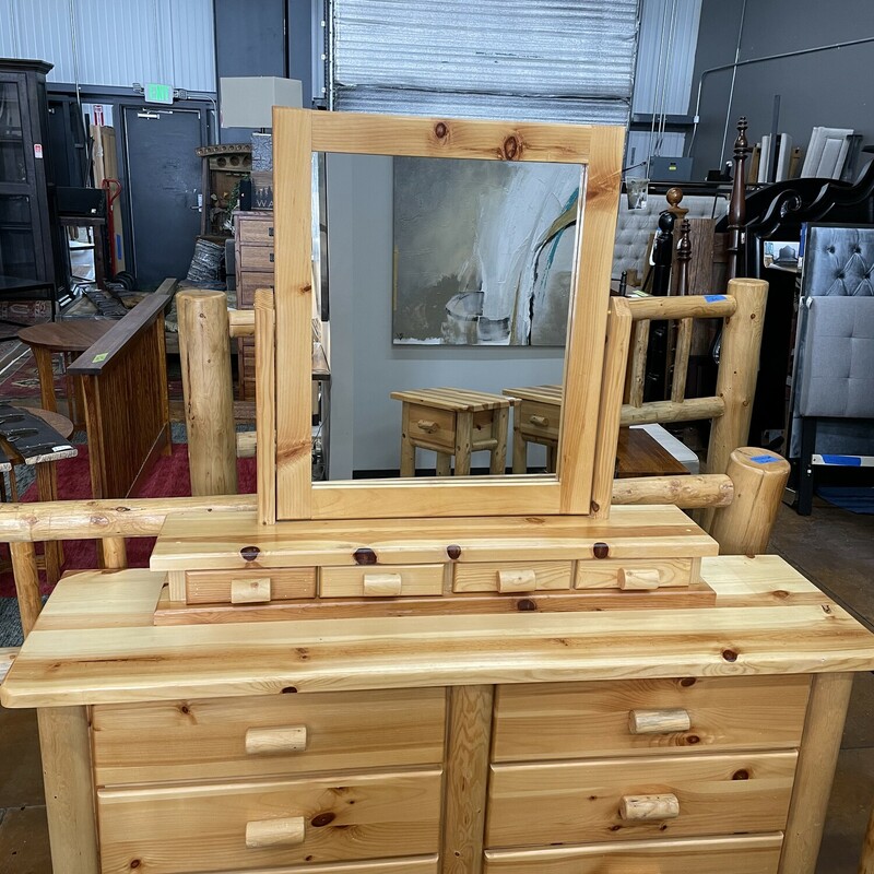 Pine Dresser With Mirror