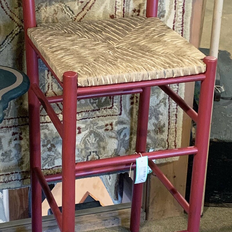 Red Woven Seat Stool - $36.50
29 In Seat Height x 39 In Back Height