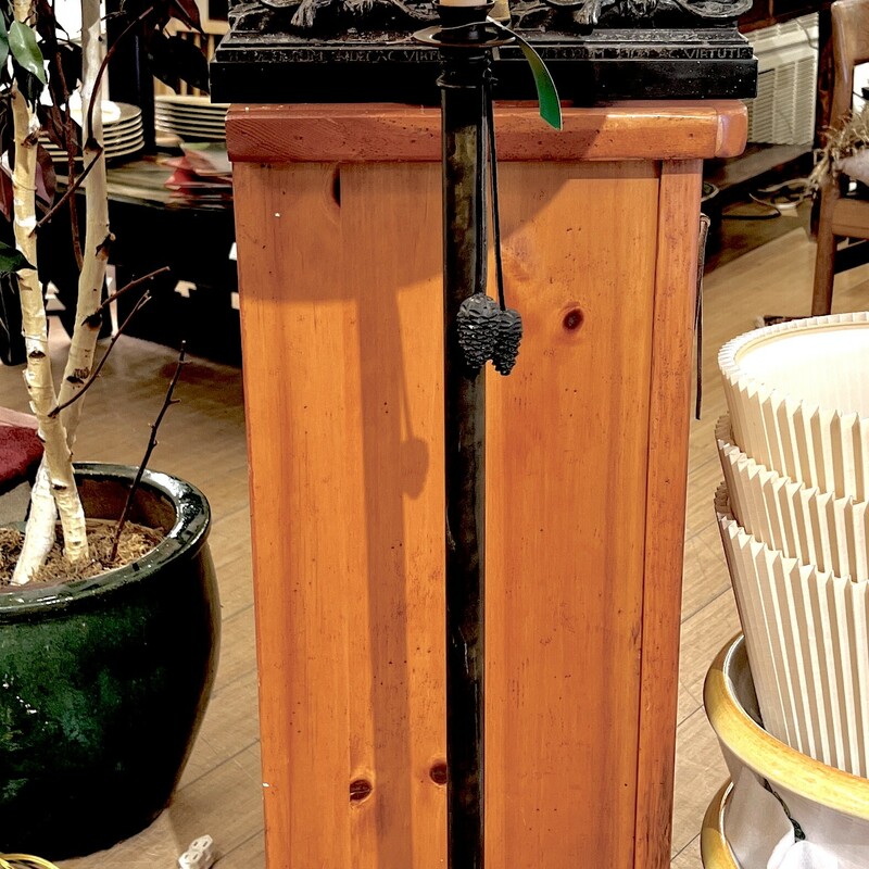 Metal Floor Lamp with pine cone pulls
Size: 51\" H