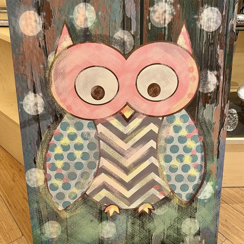 CUte Owl Canvas
Size: 24x30
