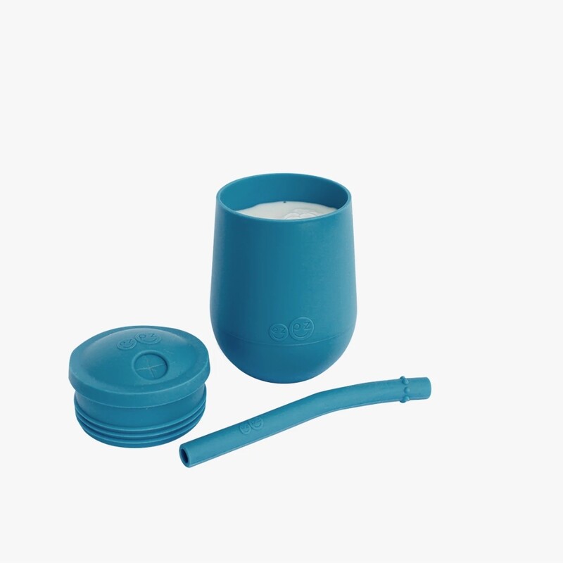 Mini Cup & Straw 4 Oz Blu