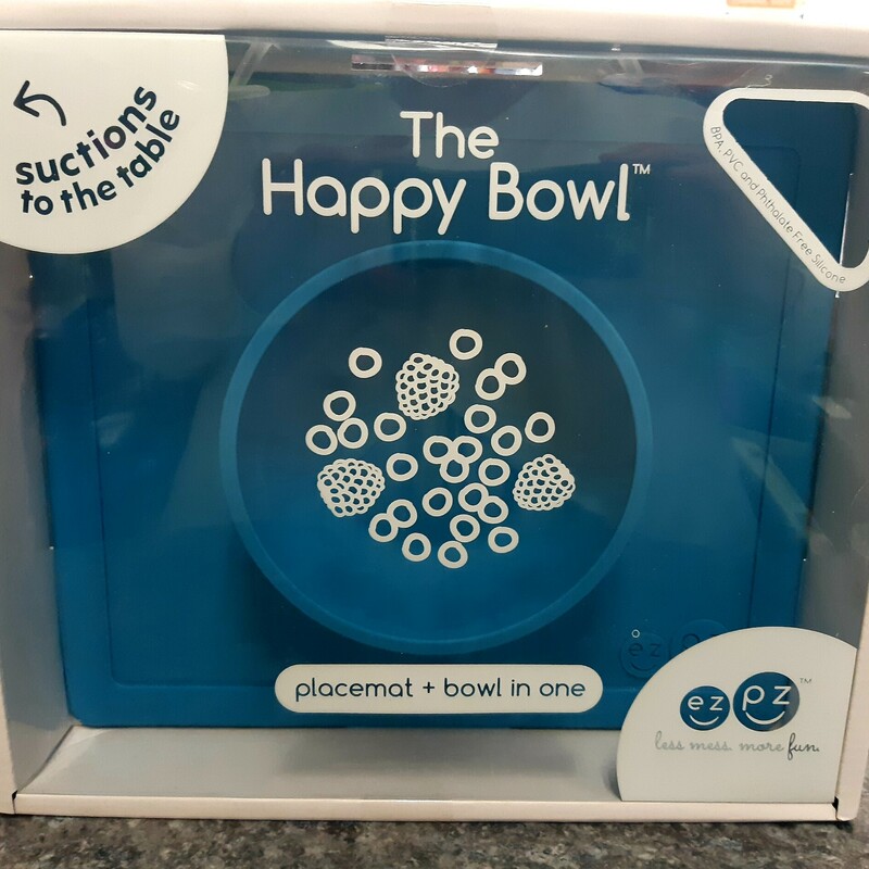 Happy Bowl Suction Blue