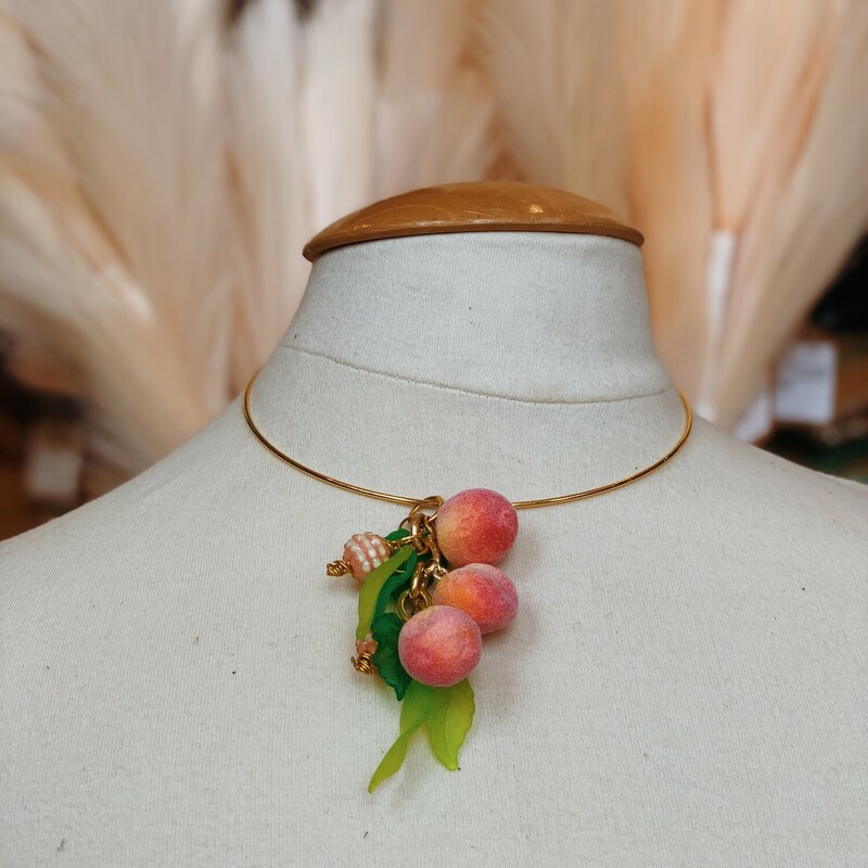 Gold Peach Necklace