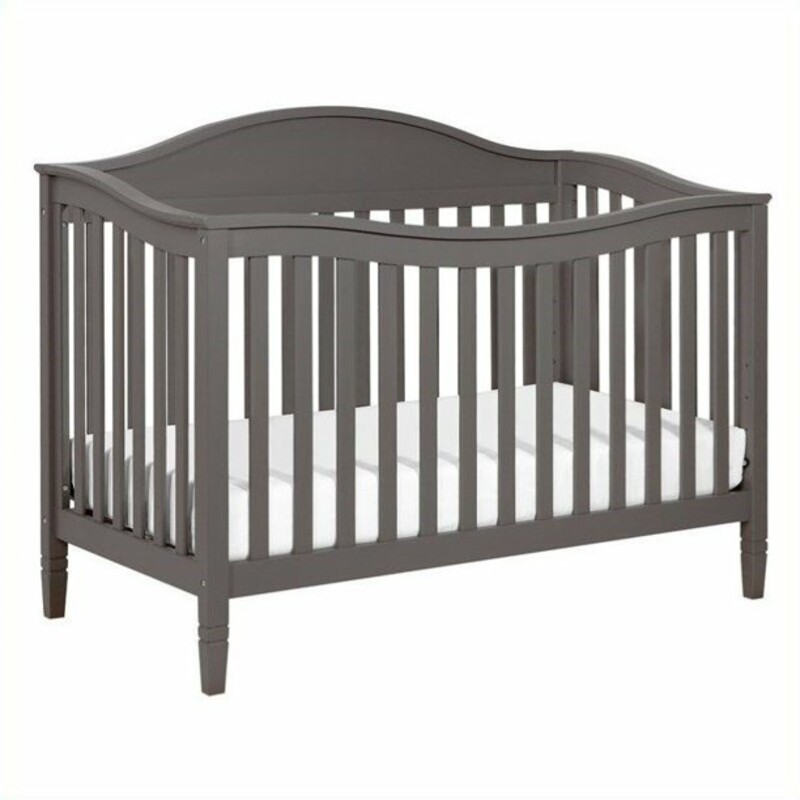 Davinchi 4-in-1 Convertible Crib, Gray - Crib converts to toddler bed, daybed and/or full size bed