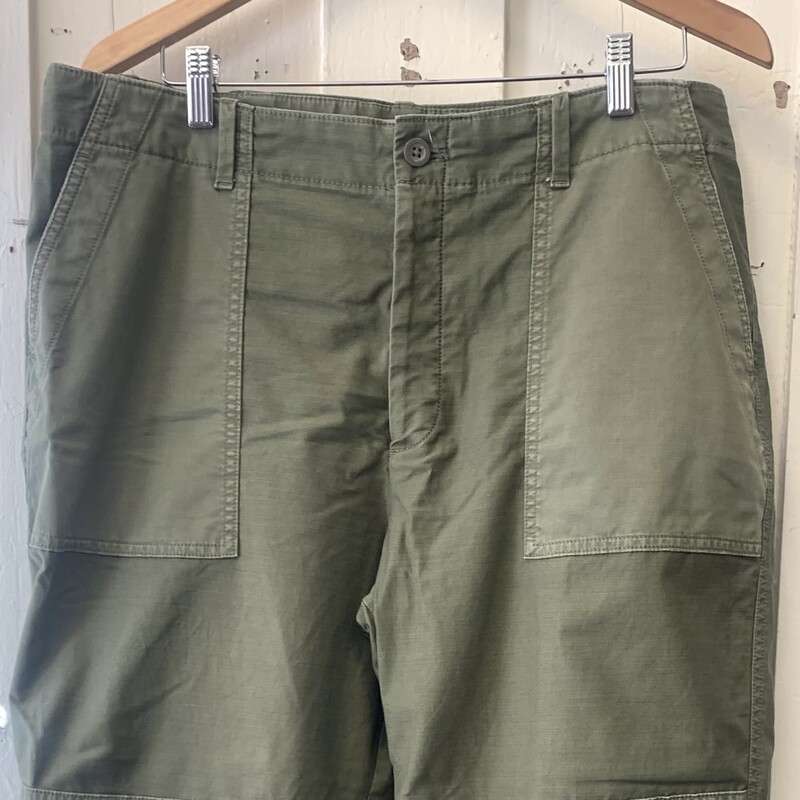 Olive Cargo Ankle Pant