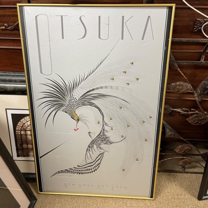 Otsuka Framed Poster, No Glass, Size: 36x25