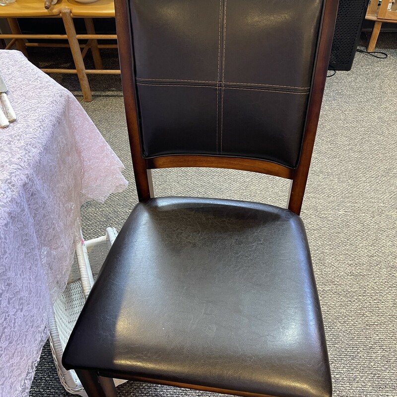 2 Leather Backed Chairs