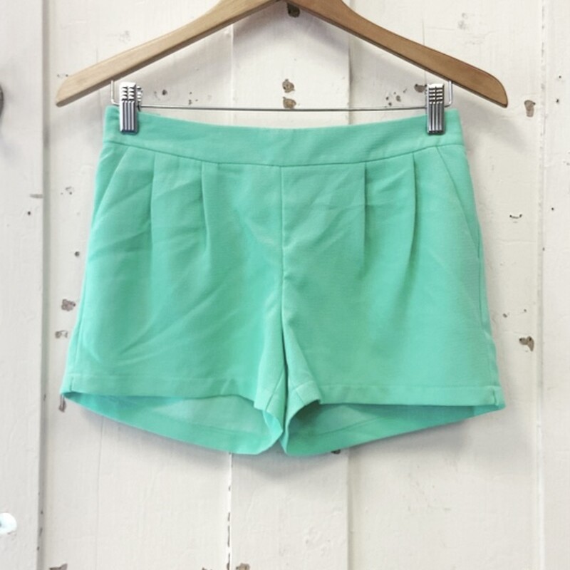 Mint Pleated Shorts