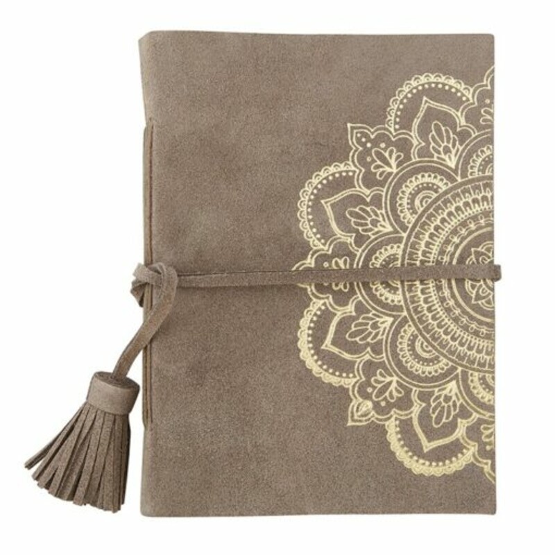 A traveler's guide to adventure!
Beautiful, soft-to-touch, suede notebook with added tie tassel.
Unlined handmade paper
Material: Suede / Leather
Size: 5 W x 7 H
Care Instructions: Spot Clean Only
UPC: 886083757747