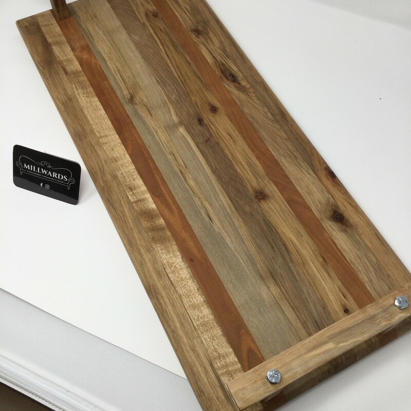 Artisan Charcuterie Board With Handle
By P Cullen
Natural / Mixed Hardwood
Size: 23 X 9 In