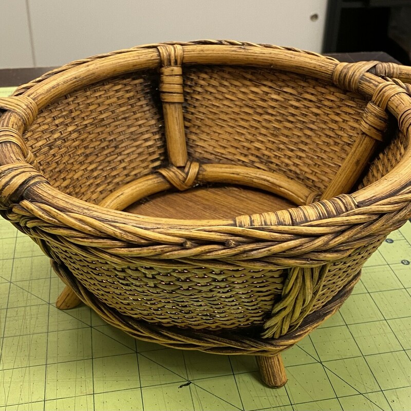 Rattan Style Bread Basket, Beige, Size: 10x5 Inch