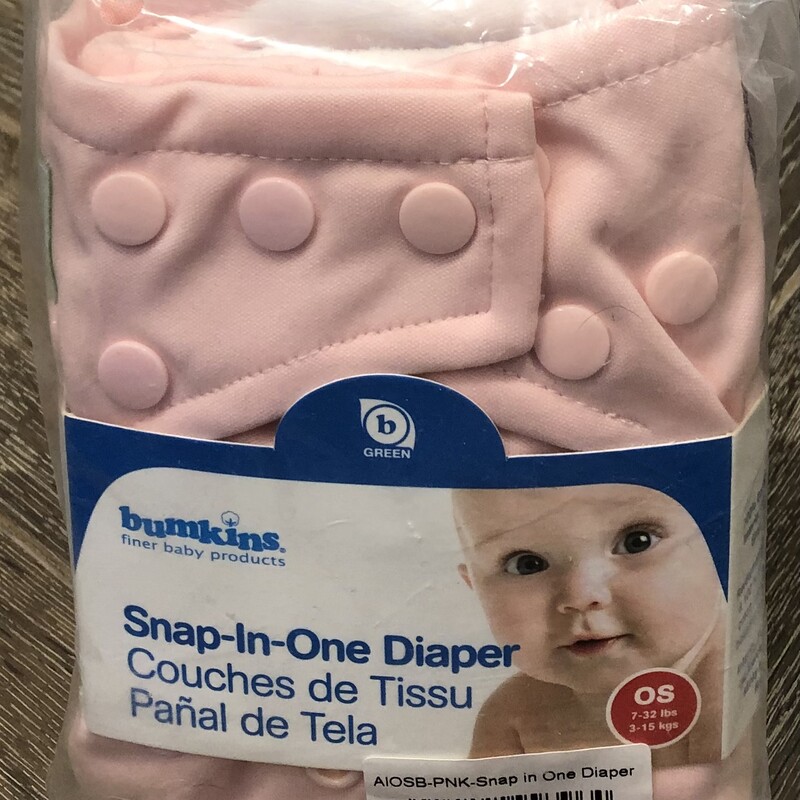 Bumkins Snap In One Diaper, Pink, Size: One Size
NEW
